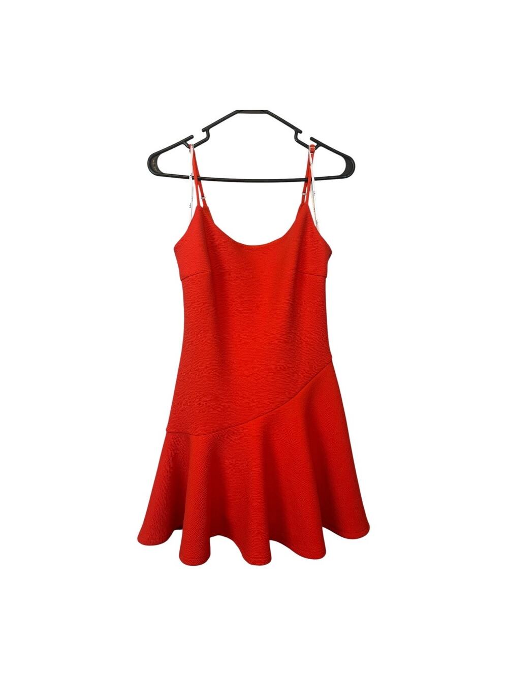 Lulus Our Last Dance Coral Red Ruffled Mini Dress Orange Asymmetrical Small